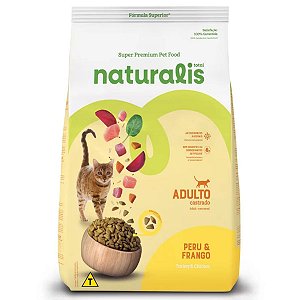 Naturalis Super Premium para Gatos Adultos Castrados Peru e Frango 7,5kg