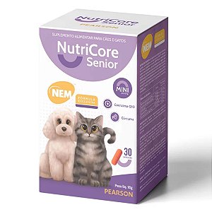 NutriCore Sênior Mini Até 10kg Suplemento Alimentar para Cães e Gatos 30 Cápsulas
