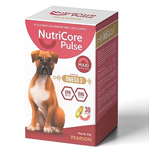 NutriCore Pulse Maxi Suplemento Alimentar para Cães e Gatos 30 Cápsulas