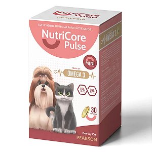 NutriCore Pulse Mini Até 10kg  Suplemento Alimentar para Cães e Gatos 30 Cápsulas