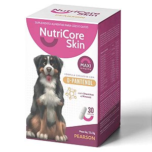 NutriCore Skin Maxi Suplemento Alimentar para Cães e Gatos 30 Cápsulas
