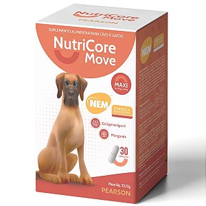 NutriCore Move Maxi Suplemento Alimentar para Cães e Gatos 30 Cápsulas