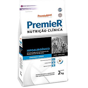 Premier Nutricao Clinica Cães Adultos Hipoalergenico - 2 Kg