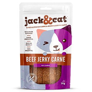 Petisco Jack&Cat Beef Jerky Carne para Gatos 30g