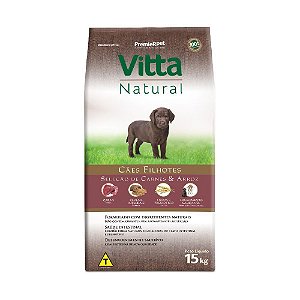 Vitta Natural Cães Filhotes Carne e Arroz -15kg