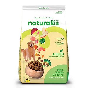 Naturalis Cães Adultos Porte Médio e Grande Frango Peru e Frutas 12Kg