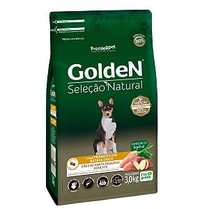 Golden Seleção Natural Cães Adultos Raças Pequenas Frango com Batata Doce 3kg
