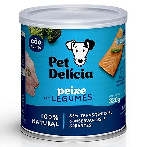 Pet Delicia Peixe com Legumes para Cães 320g