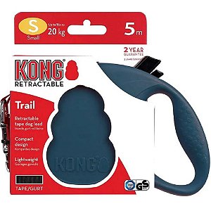 Guia Retrátil Kong Trail Azul para Cães 5m P