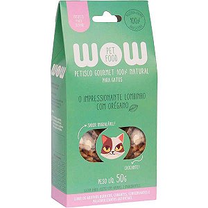 Petisco Natural Wow Impressionante Lombinho com Óregano para Gatos 50g