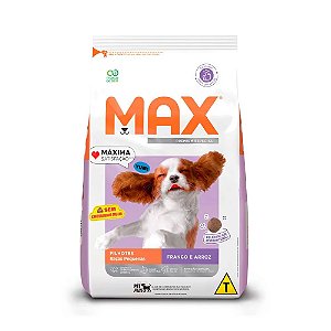 Max para Cães Filhotes de Porte Pequeno Sabor Frango e Arroz 3kg