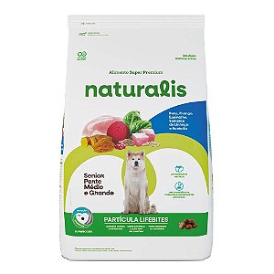 Naturalis Lifebites Cães Sênior Porte Médio e Grande Peru, Frango, Legumes e Frutas 12kg