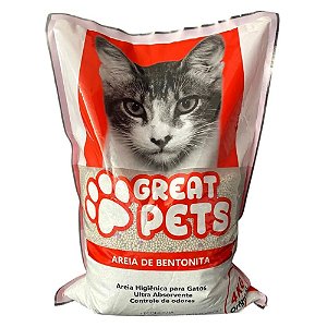Areia Great Pets Bentonita Premium Para Gatos 4Kg