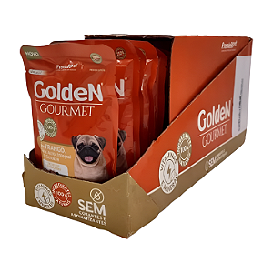 Sachê Golden Gourmet Cães Adultos Raças Pequenas Frango 85g Display com 20 Unidades