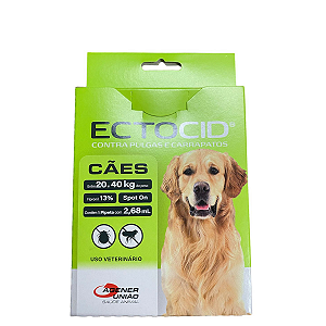 Ectocid Spot On 2,68ml Para Cães de 20 a 40kg