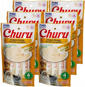 Petisco Churu Para Gatos Galinha Kit Com 6