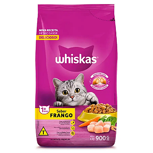 Ração Whiskas Gatos Adultos Frango 900g