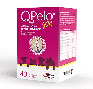 Suplemento QPelo Pet 40 Comprimidos