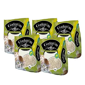 Areia Higiênica Gatozim 4Kg Fardo Com 5 Sacos