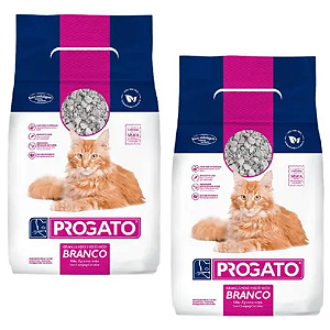 Areia Higiênica Progato Tradicional Branca 1,8kg Kit Com 2 Unidades