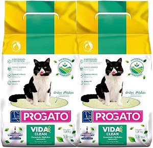 Areia Progato Vida Clean 1,8 kg Kit Com 2 Unidades