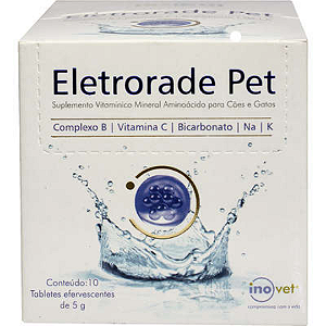Eletrorade Pet Suplemento Vitamínico Mineral Aminoácido Inovet Cães e Gatos  10 Tabletes