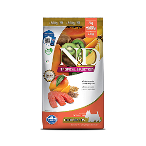 N&D Tropical Selection Salmão Cães Adultos Mini e Pequenos 2,5kg