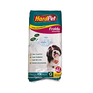 Fralda Higiênica Para Fêmeas HardPet Tamanho G 12 Unidades