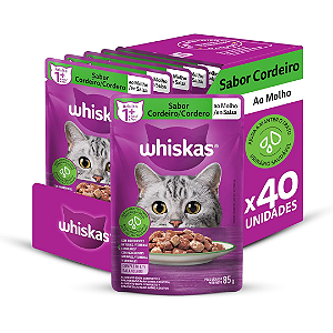 Sachê Whiskas Cordeiro 85g Kit 20 Unidades