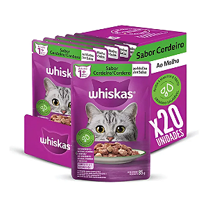 Sachê Whiskas Cordeiro 85g Kit 20 Unidades