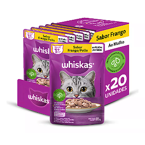 Sachê Whiskas Frango 85g Kit 20 Unidades
