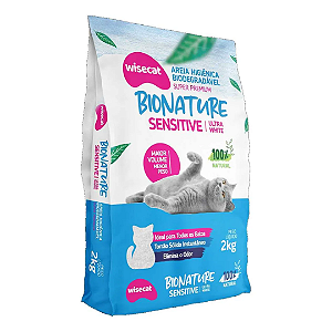Areia De Mandioca Para Gatos Biodegradável Sensitive 2kg