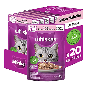 Sachê Whiskas Salmão 85g Kit Com 20 Unidades