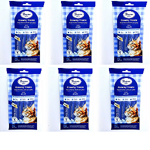 Snack Buona Petix Creamy Sabor Atum  Para Gatos 56g Kit 6 Unidades