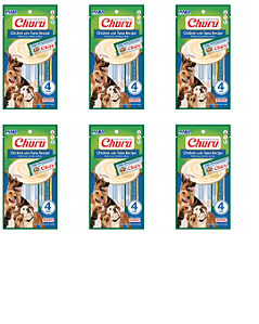 Petisco Churu Dog Para Cães Frango Com Atum 56g Kit Com 6 Unidades