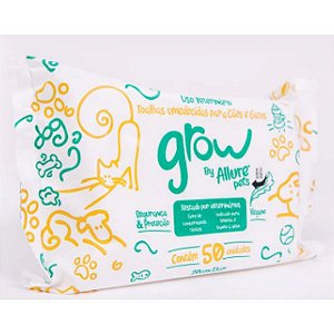 Toalhas Umedecidas Cães e Gatos Grow Tamanho G 80 Unidades