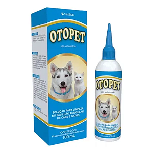 Otopet Solução Limpeza Auricular Cães e Gatos 100ml