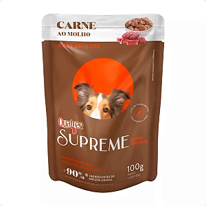 Sachê Quatree Supreme Cães Adultos Carne 100g