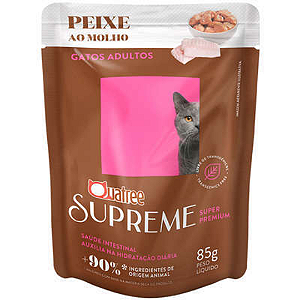 Sachê Quatree Supreme Gatos Adultos Peixe 85g