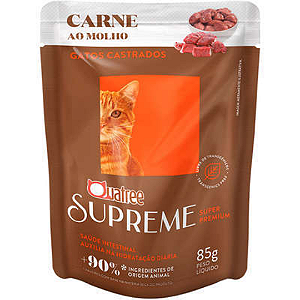 Sachê Quatree Supreme Gatos Castrados Carne 85g