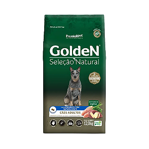 Golden Seleção Natural Cães Adultos Frango Com Batata Doce 12kg