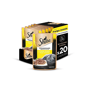 Sachê Sheba Adulto Frango Assado 85g Kit Com 20 Unidades