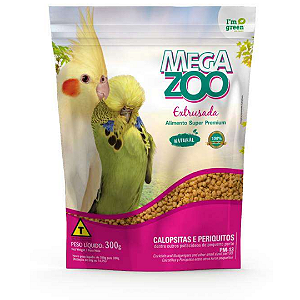 Mega Zoo Extrusada Calopsitas e Periquitos PM-13 300g 300g
