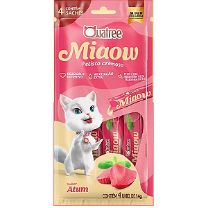 Petisco Cremoso Quatree Miaow Atum 56g