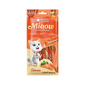 Petisco Cremoso Quatree Miaow Salmão 56g