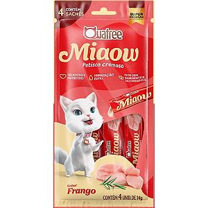 Petisco Cremoso Quatree Miaow Frango 56g