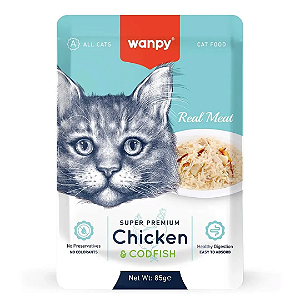 Sachê Wanpy Gato Frango e Bacalhau 85g