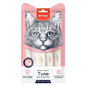 Petisco Cremoso Wanpy Atum e Camarão 70g