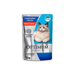 Sachê Optimum Gato Castrado Carne 85g