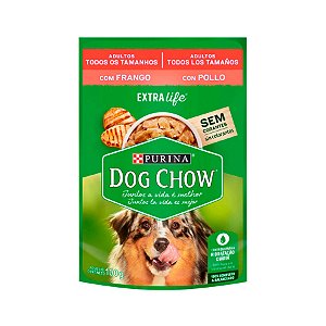 Sachê Dog Chow Cães Adultos Todos os Tamanhos Frango 100g